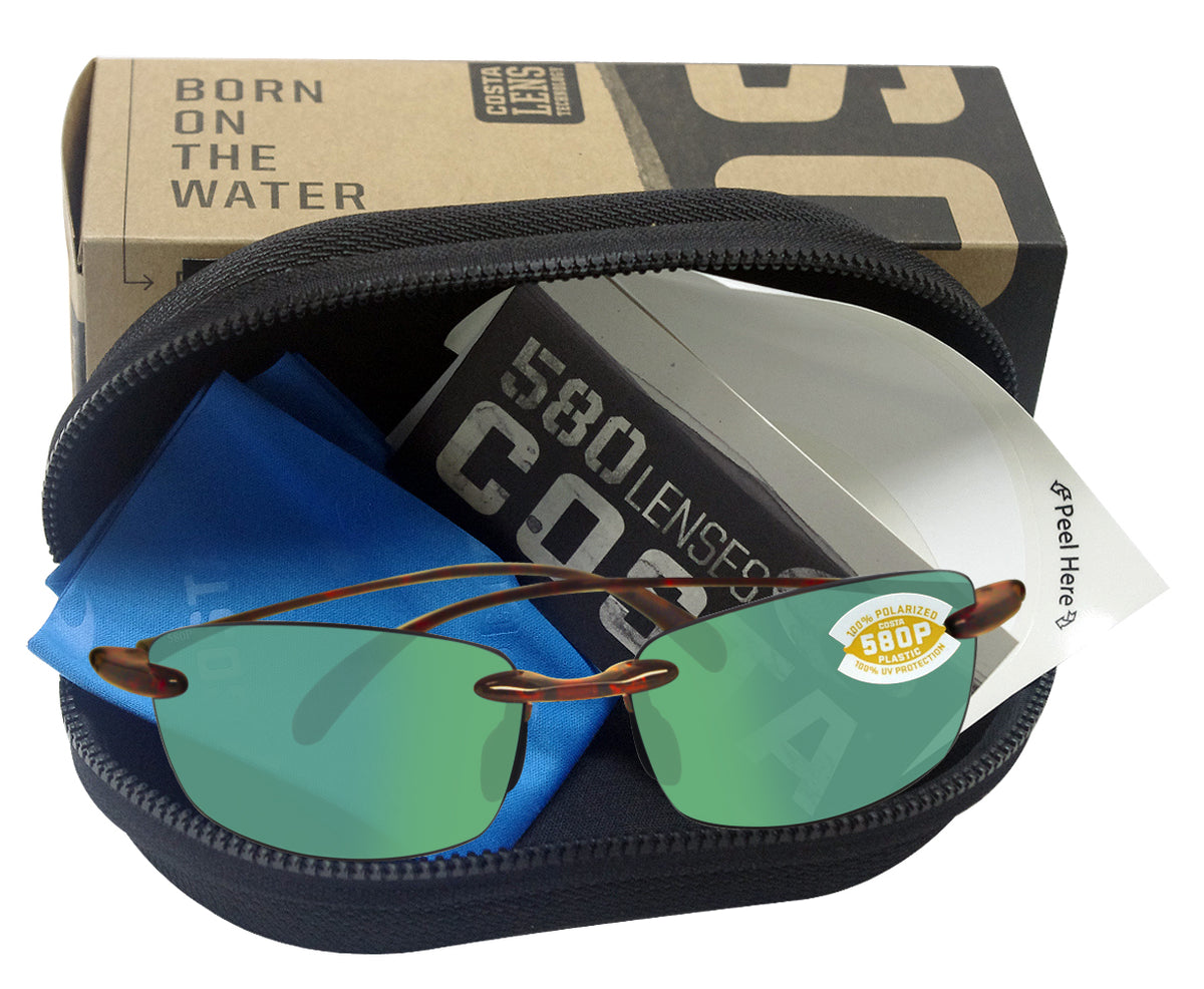 Costa Del Mar Men s Ballast Polarized Sunglasses Green mirror tortoise