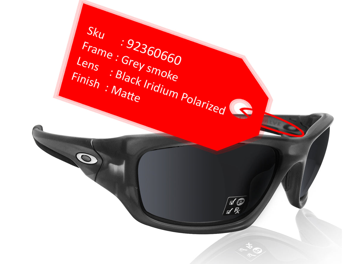 Black Iridium Oakley 009236 Oakley Valve Matte Grey Smoke Black
