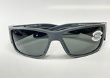 Costa Del Mar Sunglasses Blackfin Pro Black Gray Mirror 580G Glass Lens