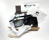 Costa Del Mar Aransas Storm Gray frame 580 gray silver mirror Glass Polarized Lens Sunglasses