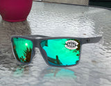 Costa Del Mar Rincon Smoke Frame Green Mirror 580G Glass Polarized Lens