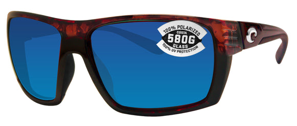 Costa Del Mar Hamlin Tortoise Frame Blue Mirror 580G Glass Polarized Lens