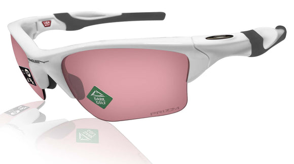 Oakley Half Jacket XL White Frame Prizm Dark Golf Lens Sunglasses 0OO9154