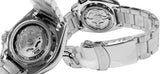 Seiko 5 Sports Automatic SRPD59 Orange Day Date Dial Silver Steel Bracelet Watch