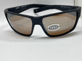 Costa Del Mar Reefton Pro sunglasses matte black frame copper silver mirror 580 glass lens