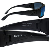 Costa Del Mar Corbina Blackout Frame Blue Mirror 580G Glass Polarized Lens