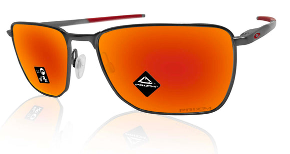 Oakley Ejector sunglasses gunmetal frame Ruby Prizm lens OO4142-0258