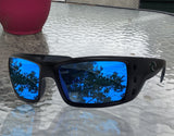 Costa Del Mar Permit Blackout Frame Blue Mirror 580G Glass Polarized Lens