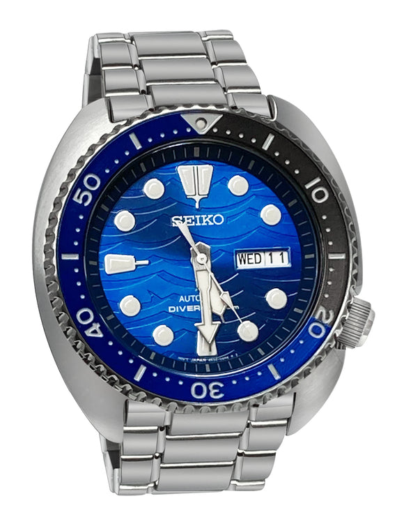 Seiko Prospex Automatic SRPD21 Blue Day Date Dial Silver Steel Bracelet Watch