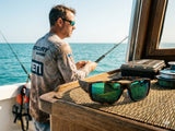 Costa Del Mar Blackfin Pro sunglasses tortoise frame green 580 glass lens
