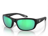 Costa Del Mar Clipperton Sunglasses matte black green 580 glass lens