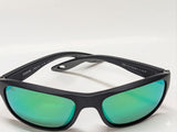 Costa Del Mar Clipperton Sunglasses matte black green 580 glass lens