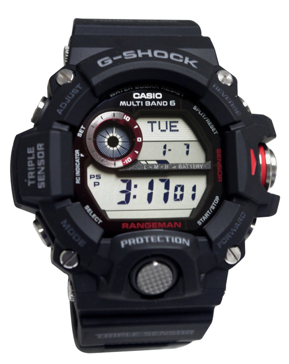 Casio GW9400-1 G-Shock Rangeman Black Red Digital Dial Resin Band Men Watch NEW