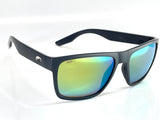 Costa Del Mar Paunch XL sunglasses black matte frame green mirror 580P plastic