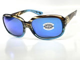 Costa Del Mar women sunglasses Gannet Wahoo Blue Mirror 580G Glass Lens
