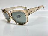 Costa Del Mar Waterwoman 2 shiny blonde crystal frame Gray silver mirror glass 580 lens