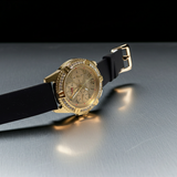 GUESS Mens Watch  Black Gold Tone Multi-function GW0379G2 frontier