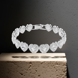 Swarovski Ariana Grande Tennis bracelet Mixed cuts Heart Rhodium plated 5720860