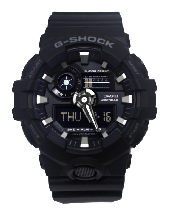 Casio GA700-1B G-Shock Black Analog Digital Dial Resin Band Watch New