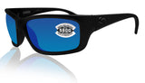 Costa Del Mar Jose Blackout Frame Blue Mirror 580G Glass Polarized Lens