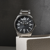 Guess Mens watch GW0889G1 black dial Varsity steel