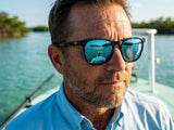 Costa Del Mar 06S2002 Sullivan 223 Shiny Black Kelp Blue Mirror 580 GLASS lens