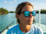 Costa Del Mar 06S2002 Sullivan 223 Shiny Black Kelp Blue Mirror 580 GLASS lens