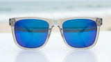 Costa Del Mar 06S2003 Tybee 282 Shiny Light Gray Crystal Blue Mirror 580 glass lens