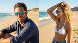 Costa Del Mar 06S2003 Tybee 282 Shiny Light Gray Crystal Blue Mirror 580 glass lens