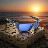 Costa Del Mar Tailfin Medium Black matte frame 580P Blue Mirror Plastic lens