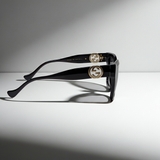 Gucci GG1023S women sunglasses square black frame grey lens