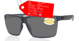 Costa Del Mar Rincon Matte Smoke Frame Gray 580 Plastic Polarized Lens