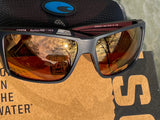 Costa Del Mar Reefton Pro matte black frame Gold Mirror 580 glass lens