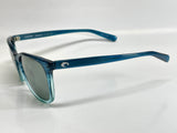 Costa Del Mar Sullivan Teal Fade frame Gray Silver Mirror 580 glass lens