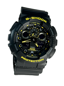 Casio GA-100CY-1A G-Shock X-Large yellow Black Ana/Digi Dial Men Watch NEW