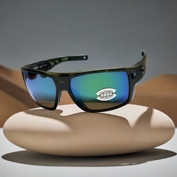 Costa Del Mar DIEGO Sunglasses – Matte Black Frame / Blue Mirrored 580P Polarized Lenses – Men’s Beach & Classic Style