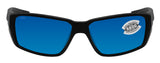 Costa Del Mar Fantail Pro Black Blue Mirror 580 Glass Lens Sunglasses