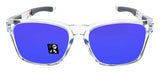 Oakley Catalyst Polished Clear Frame Violet Iridium Polarized Lens Sunglasses