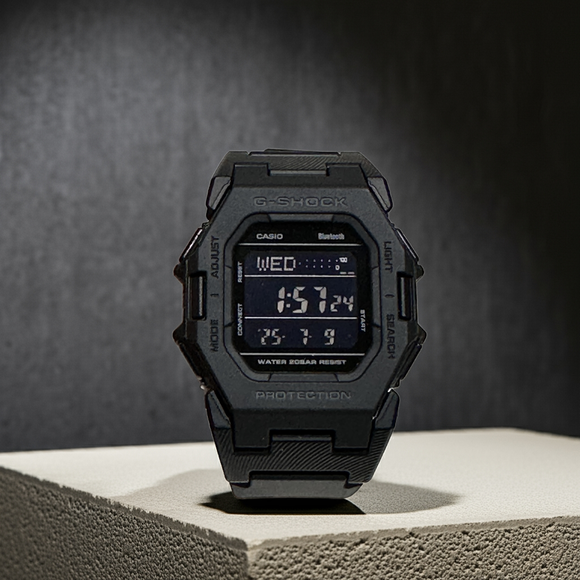 Casio GDB500-1 digital watch bluetooth step counter slim oblong design