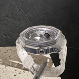 CASIO G-Shock GA2100BM-7A8CR SILVER dial clear band Analog Digital watch