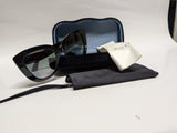 Gucci GG0327S-001 cat eye women sunglasses Shiny Black Grey lens