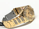 GUESS Mens Watch W0799G2 Gold Tone Multi-function crystals NEW