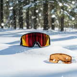 Oakley Snow Goggles Target Line L matte black fire iridium + persimmon lens NEW