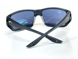Costa Del Mar Tailfin Medium Black matte frame 580P Blue Mirror Plastic lens