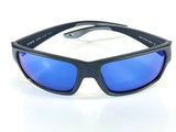 Costa Del Mar Tailfin Medium Black matte frame 580P Blue Mirror Plastic lens