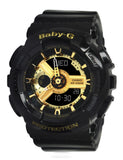 Casio BA110-1A Baby G shock Gold Black Women Watch NEW