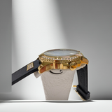 Guess Mens watch W1132G1 Frontier Crystal Black Silicon Strap