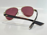 Costa Del Mar Loreto brushed gold frame mirror glass polarized lens NEW