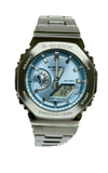 Casio G Shock GM2110D-2A metal G-Steel Men watch blue dial  Ana-Digi NEW