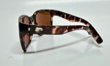 Costa Del Mar Palmas Coral Tortoise frame copper silver mirror plastic 580P lens